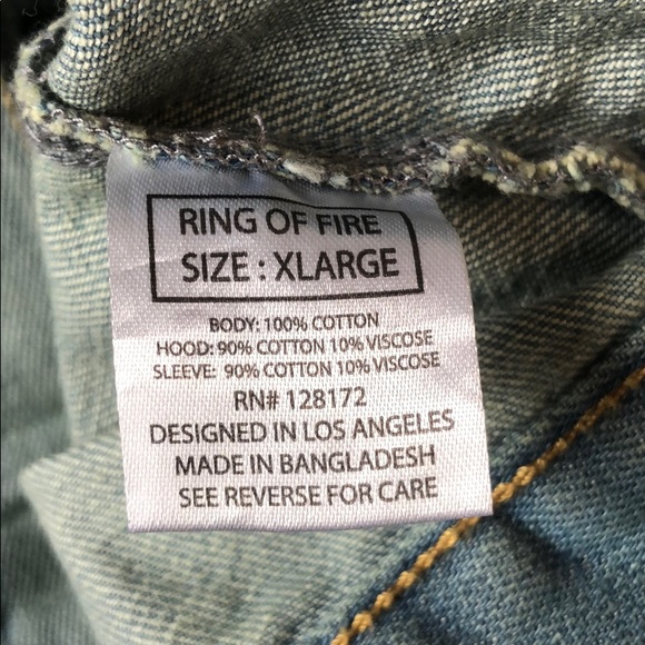 Ring of Fire denim 2fer jacket - Picture 5 of 6